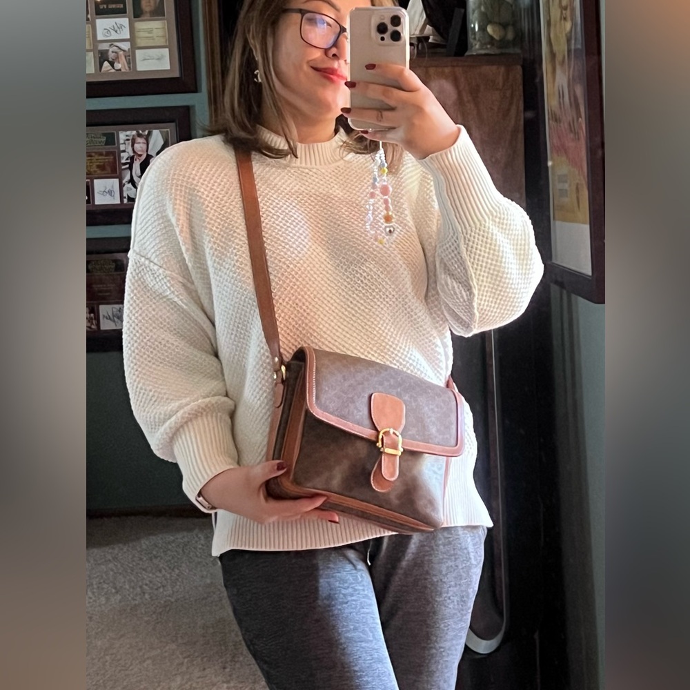 CELINE Vintage Macadam Crossbody Bag